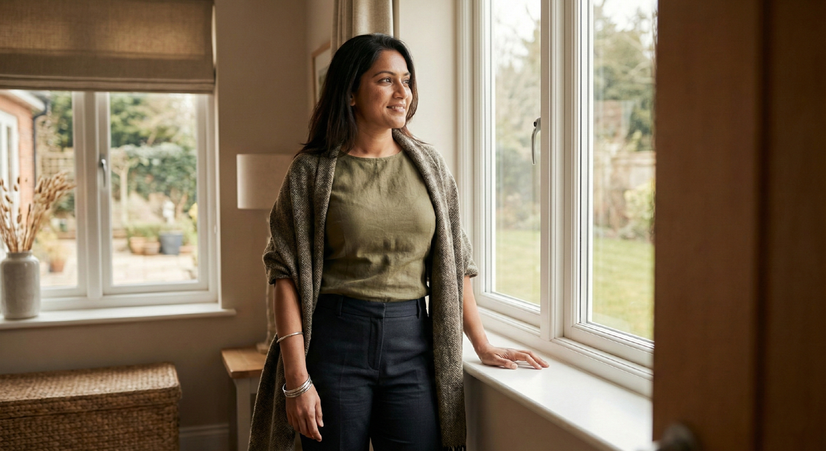 ब्रेस्ट साइज के बावजूद आत्मविश्वास से भरी महिला